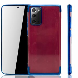 Handyh�lle f�r Samsung Galaxy Note 20 Blau - Clear - TPU Silikon Case Backcover Schutzh�lle in Transparent   Blau