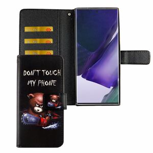 Samsung Galaxy Note 20 Ultra Tasche Handy Hlle Schutz-Cover Flip-Case mit Kartenfach Dont touch my phone