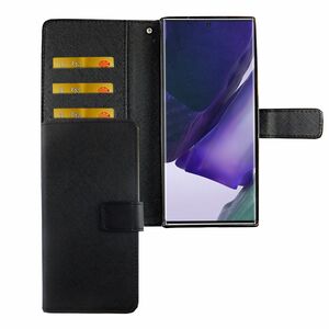 Samsung Galaxy Note 20 Ultra Tasche Handy Hlle Schutz-Cover Flip-Case mit Kartenfach Schwarz