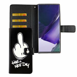 Samsung Galaxy Note 20 Ultra Tasche Handy Hlle Schutz-Cover Flip-Case mit Kartenfach Have a nice day