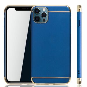 Apple iPhone 12 Pro Max Handy H�lle Schutz Case Bumper Hard Cover Blau