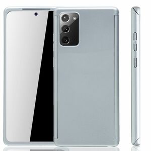 Handyh�lle Schutzh�lle f�r Samsung Galaxy Note 20 Full Case Cover Displayschutz 360 Silber