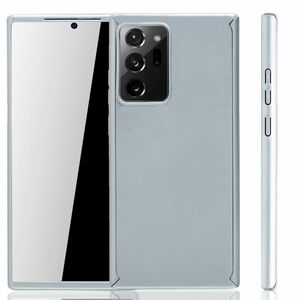 Handyh�lle Schutzh�lle f�r Samsung Galaxy Note 20 Ultra Full Case Cover Displayschutz 360 Silber