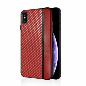Samsung Galaxy M21 Handyhlle Case Cover Schale Carbon Optik Bumper Rot