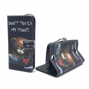  Handyh�lle Tasche + 1 Panzer Schutz Glas f�r Case Handy Acer Liquid Z530 Schriftzug B�r mit Kettens�ge