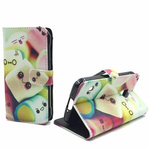  Handyhlle Tasche + 1 Panzer Schutz Glas fr Case Handy Samsung Galaxy S5 Active Schriftzug Marshmallows