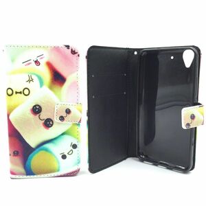  Handyh�lle Tasche + 1 Panzer Schutz Glas f�r Case Handy Wiko Pulp Schriftzug Marshmallows