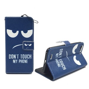  Handyh�lle Tasche + 1 Panzer Schutz Glas f�r Case Handy ZTE Blade V6 Dont Touch my Handy