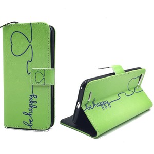  Handyh�lle Tasche + 1 Panzer Schutz Glas f�r Case Handy ZTE Blade V6 Be Happy Gr�n