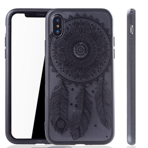 Handy H�lle Mandala f�r Apple iPhone XS Design Case Schutzh�lle Motiv Traumf�nger Cover Tasche Bumper Schwarz