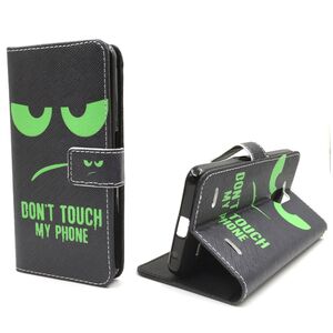  Handyh�lle Tasche f�r Case Handy ZTE Blade V7 Lite Dont Touch My Handy Gr�n