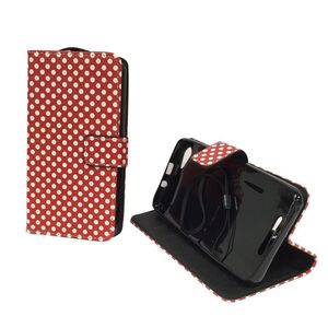  Handyh�lle Tasche f�r Case Handy Wiko Jerry Polka Dot Rot
