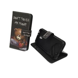  Handyh�lle Tasche f�r Case Handy Vodafone Smart Prime 7 Schriftzug B�r mit Kettens�ge