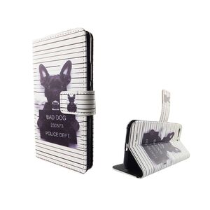  Handyh�lle Tasche f�r Case Handy ZTE Blade V6 B�ser Hund Wei�