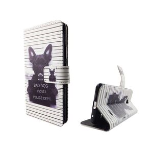  Handyh�lle Tasche f�r Case Handy ZTE Blade V7 Lite B�ser Hund Wei�