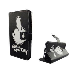  Handyh�lle Tasche f�r Case Handy Google Pixel Have A Nice Day Schwarz