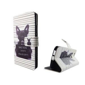  Handyh�lle Tasche f�r Case Handy Huawei Nova B�ser Hund Wei�