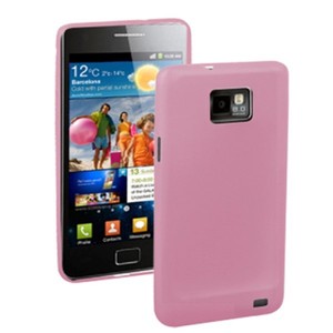 Schutzhlle Case Ultra Dnn 0,3mm fr Handy Samsung Galaxy S2 i9100 Rosa Transparent