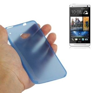 Schutzh�lle Case Ultra D�nn 0,3mm f�r Handy HTC One M7 Blau Transparent