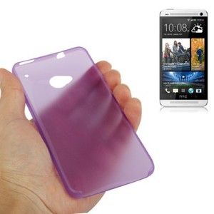 Schutzhlle Case Ultra Dnn 0,3mm fr Handy HTC One M7 Lila / Violett Transparent