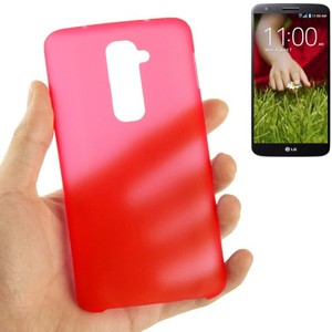 Schutzh�lle Case Ultra D�nn 0,3mm f�r Handy LG Optimus G2 / D802 Rot Transparent