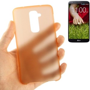 Schutzh�lle Case Ultra D�nn 0,3mm f�r Handy LG Optimus G2 / D802 Orange Transparent