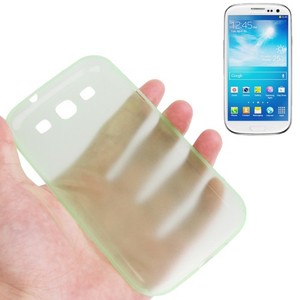Schutzh�lle Case Ultra D�nn 0,3mm f�r Handy Samsung Galaxy S3 i9300 / i9305 / S3 NEO i9301 Gr�n Transparent
