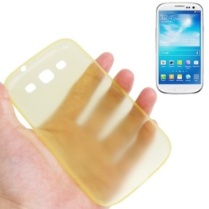 Schutzh�lle Case Ultra D�nn 0,3mm f�r Handy Samsung Galaxy S3 i9300 / i9305 / S3 NEO i9301 Gelb Transparent