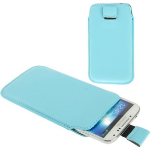  Handyh�lle Tasche Slide f�r Case Handy Samsung Galaxy S4 i9500 / i9505 / i9506 / GT-i9515 / S5 / S3 / i9600 / i9500 / i9300 / i9250 / i8750 Hellblau