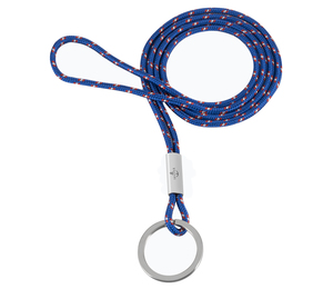Skipper Anhänger Schlüsselanhänger Halskette Nylon/Edelstahl Blau 8304