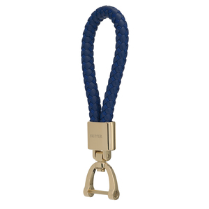 Skipper Anhänger Schlüsselanhänger Leder/Nylon Gold/Blau 8051