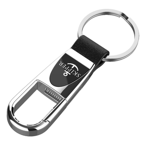 Skipper Schlüsselanhänger mit Karabiner Ring aus Kunstleder und Ring  8770