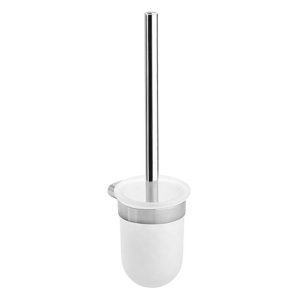 BORGANIC WC-Brstengarnitur hngend Edelstahl Milchglas poliert 95x360x123 mm fr Bad & WC >> zum Bohren