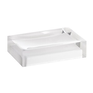 BISTA Seifenablage Polyresin Weiß 110x30x70 mm für Bad & Küche >> freistehend anwendbar