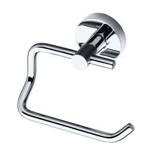 BOMEGA Papierrollenhalter ohne Deckel rechts Messing Chrom poliert 140x95x90 mm fr Bad & WC >> zum Bohren oder Kleben