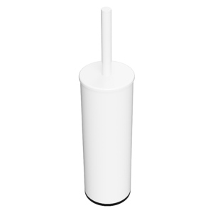 WHITE WC-Brstengarnitur Messing Wei 95x385x90 mm fr Bad & WC >> zum Bohren oder Freistehend anwendbar