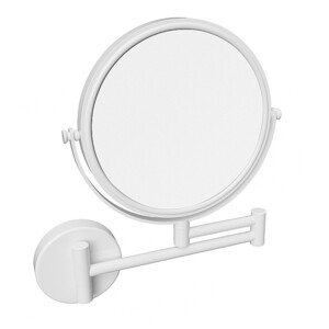 WHITE Rasier- & Kosmetikspiegel Messing Wei 230x310x450 mm,  190 mm fr Bad & WC >> zum Bohren