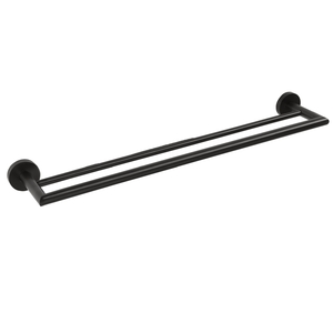 BARK Doppelhandtuchhalter Messing Schwarz 655x55x110 mm f�r Bad & K�che >> zum Bohren oder Kleben