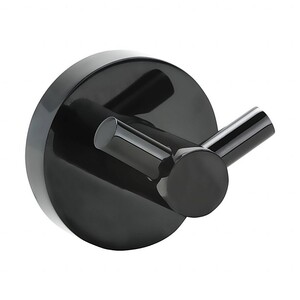 BEMATIT Doppelkleiderhaken Messing Metallic Grau poliert 55x55x50 mm fr Bad & Kche >> zum Bohren oder Kleben