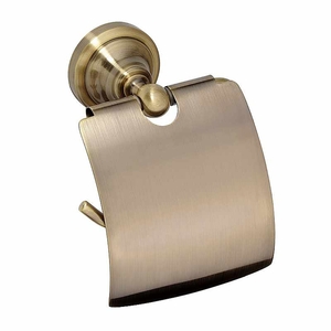BETRO BRONZE Papierrollenhalter mit Deckel Messing Bronze 140x150x100 mm f�r Bad & WC >> zum Bohren