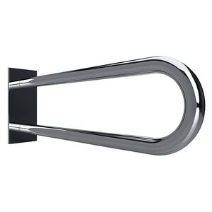 BELP St�tzgriff in U-Form Edelstahl poliert mit Abdeckung 100x250x616 mm, 120 kg Traglast f�r Bad & WC >> zum Bohren