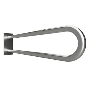 BELP St�tzgriff in U-Form Edelstahl geb�rstet mit Abdeckung 103x253x829 mm, 120 kg Traglast f�r Bad & WC >> zum Bohren