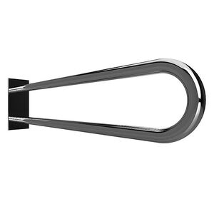 BELP St�tzgriff in U-Form Edelstahl poliert mit Abdeckung 103x253x866 mm, 120 kg Traglast f�r Bad & WC >> zum Bohren