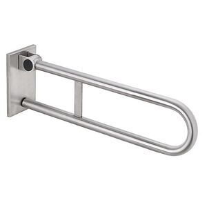 BELP Klappgriff abnehmbar in U-Form Edelstahl gebrstet mit Abdeckung 120x225x616 mm, 120 kg Traglast fr Bad & WC >> zum Bohren