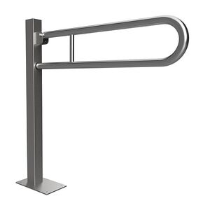 BELP St�tzklappgriff in U-Form Bodenmontage Edelstahl geb�rstet 150x870x872 mm, 120 kg Traglast f�r Bad & WC >> zum Bohren