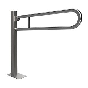 BELP St�tzklappgriff in U-Form Bodenmontage Edelstahl poliert 150x870x930 mm, 120 kg Traglast f�r Bad & WC >> zum Bohren