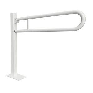 BELP St�tzklappgriff in U-Form Bodenmontage Eisen Wei� mit Abdeckung 153x870x975 mm, 120 kg Traglast f�r Bad & WC >> zum Bohren