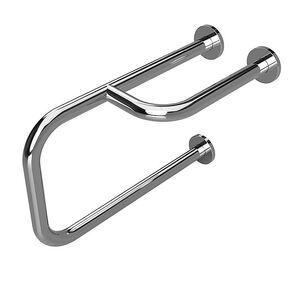 BELP St�tzgriff Rechts Edelstahl poliert mit Abdeckung 235x380x516 mm, 120 kg Traglast f�r Bad & WC >> zum Bohren