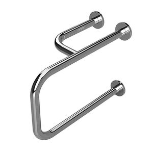 BELP St�tzgriff Links Edelstahl poliert mit Abdeckung 235x380x516 mm, 120 kg Traglast f�r Bad & WC >> zum Bohren