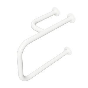 BELP St�tzgriff Links Eisen Wei� 230x375x776 mm, 120 kg Traglast f�r Bad & WC >> zum Bohren